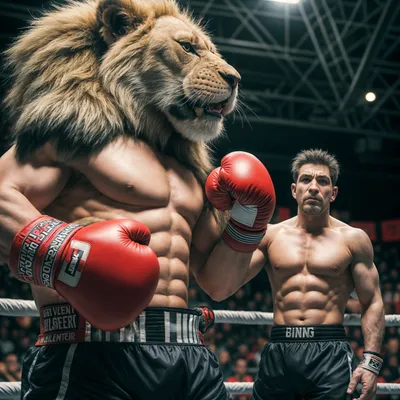 Boxing cat