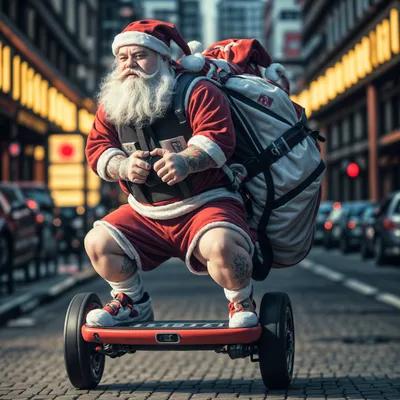 Hoverboard santa