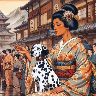 Ukiyo e dog